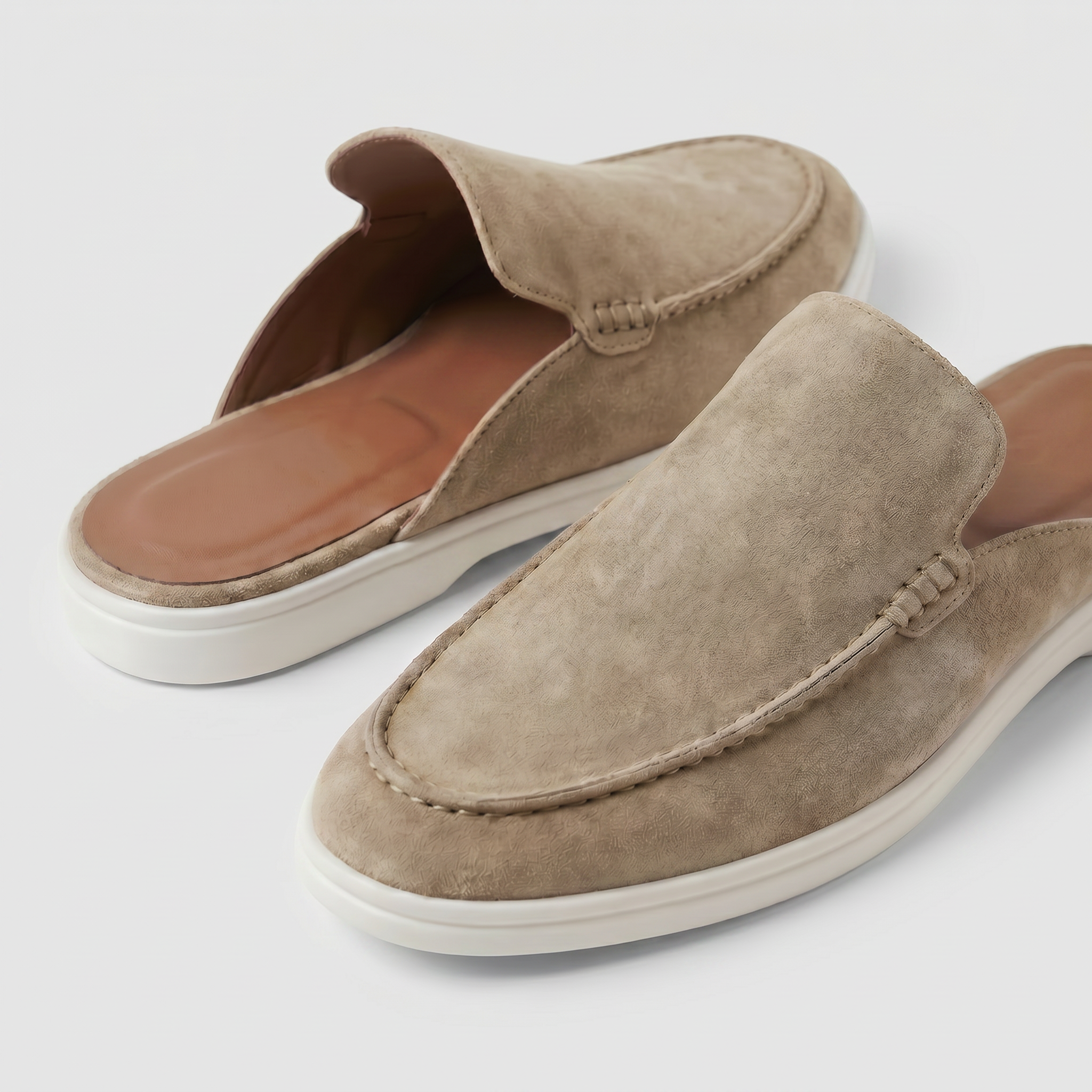 Positano Suede Mule Taupe