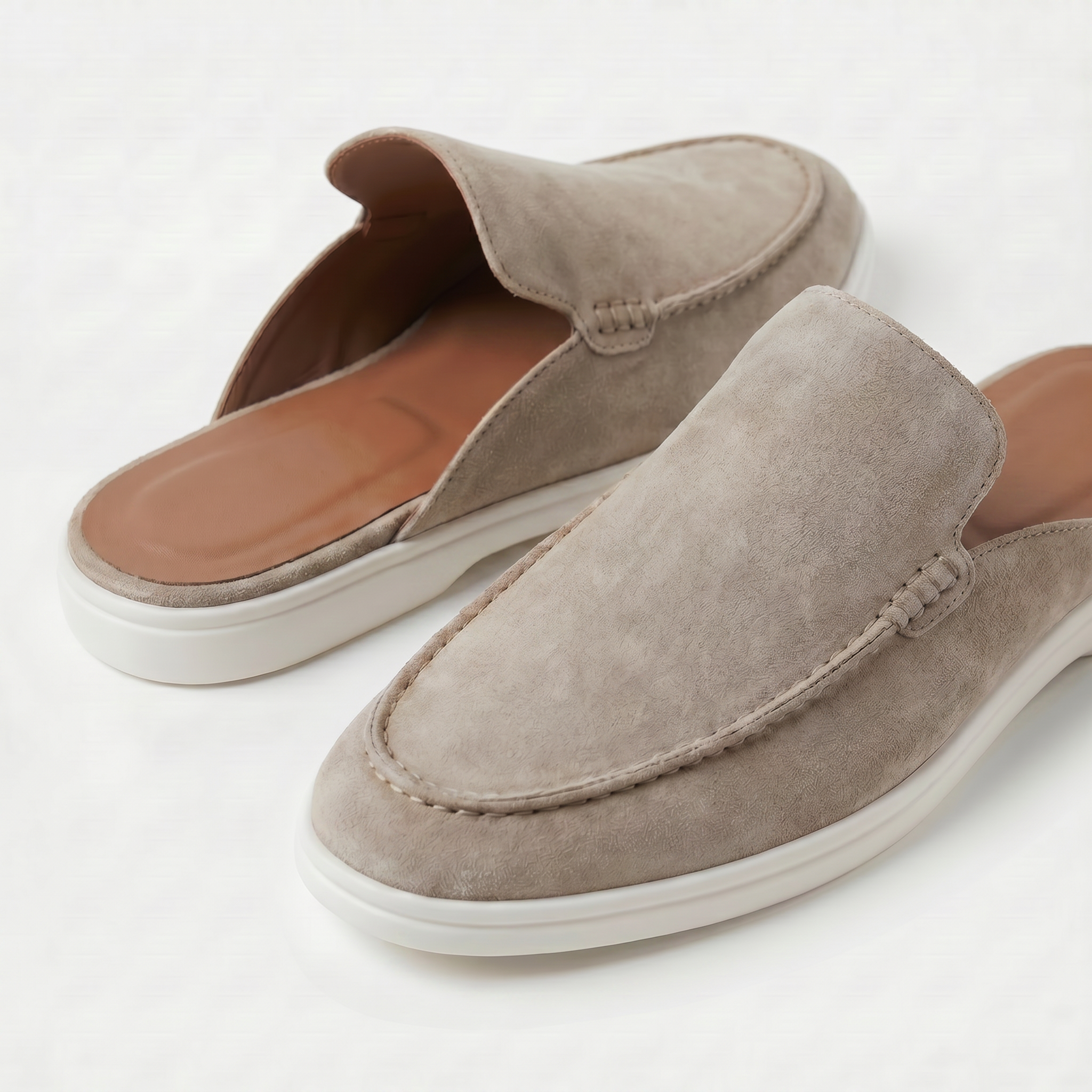 Positano Suede Mule II Taupe