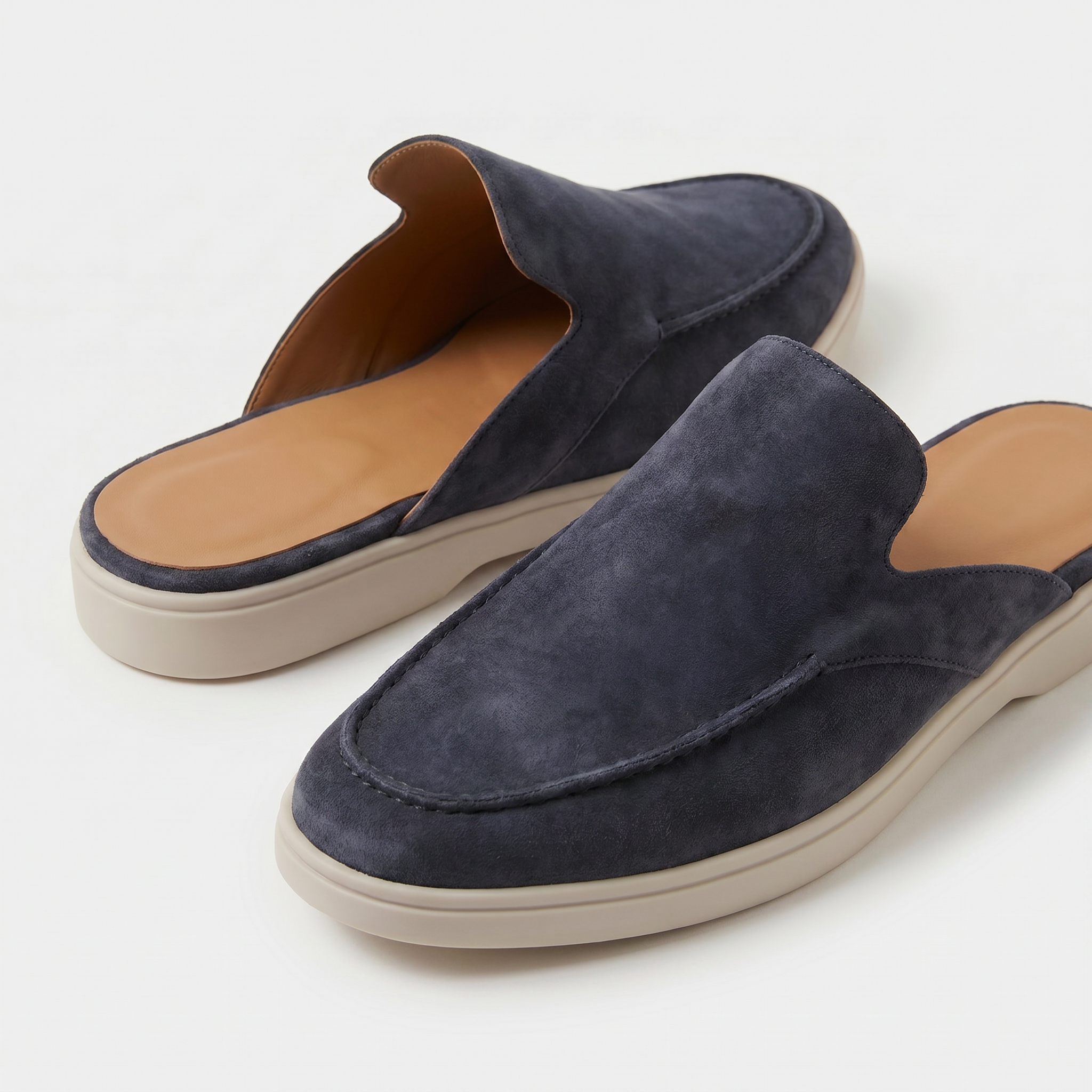 Positano Suede Mule II Navy